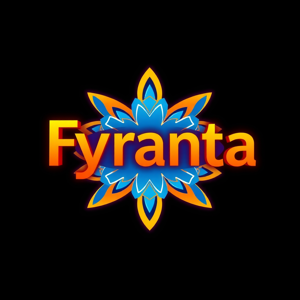 Логотип Fyranta Core - современная энергетическая платформа с синим градиентом и оранжевыми акцентами