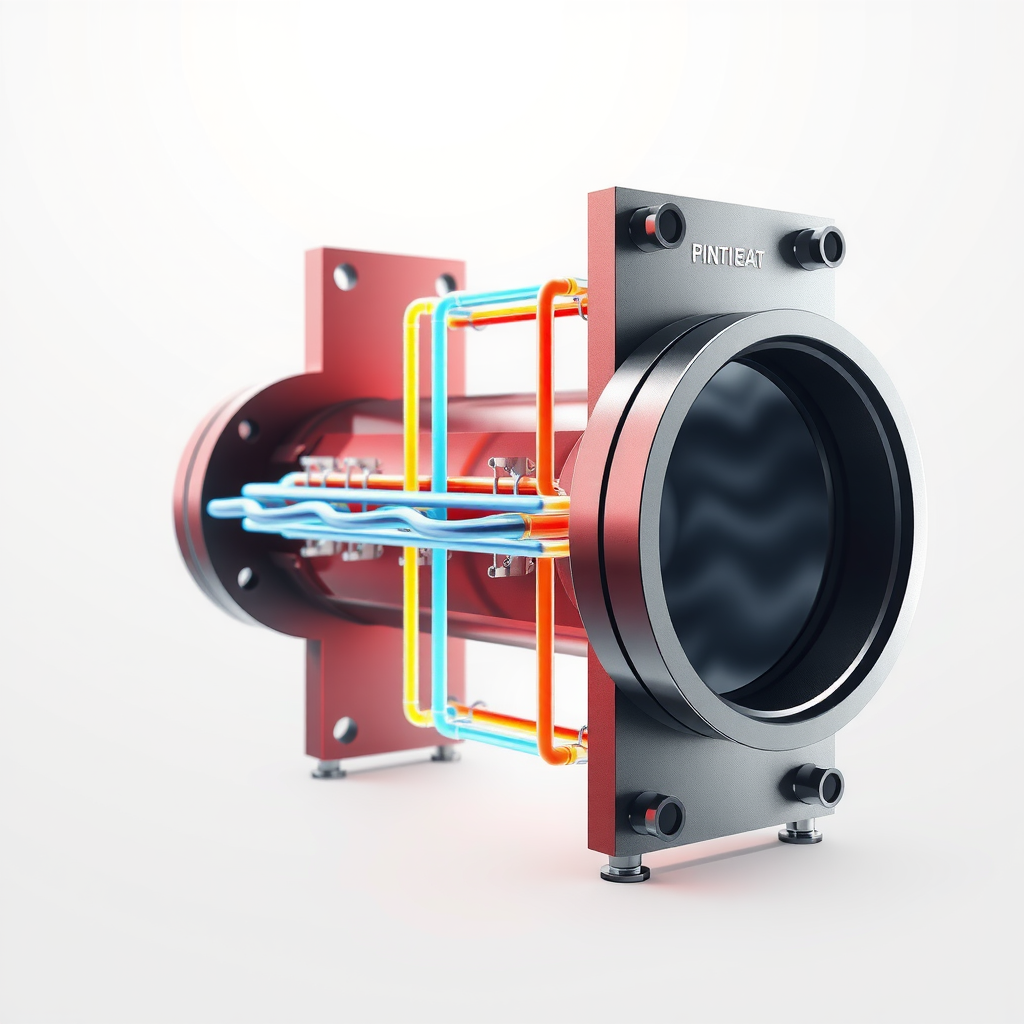Схема устройства пластинчатого теплообменника с потоками теплоносителей и направлением движения жидкостей